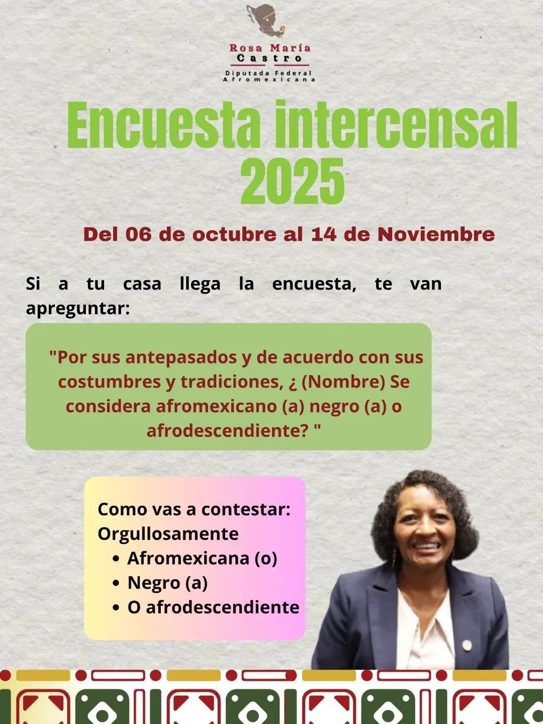 📢✨ ¡Atentas y atentos, Afromexicanas, Afromexicanos y Afrodescendientes! ✊🏿💚❤️