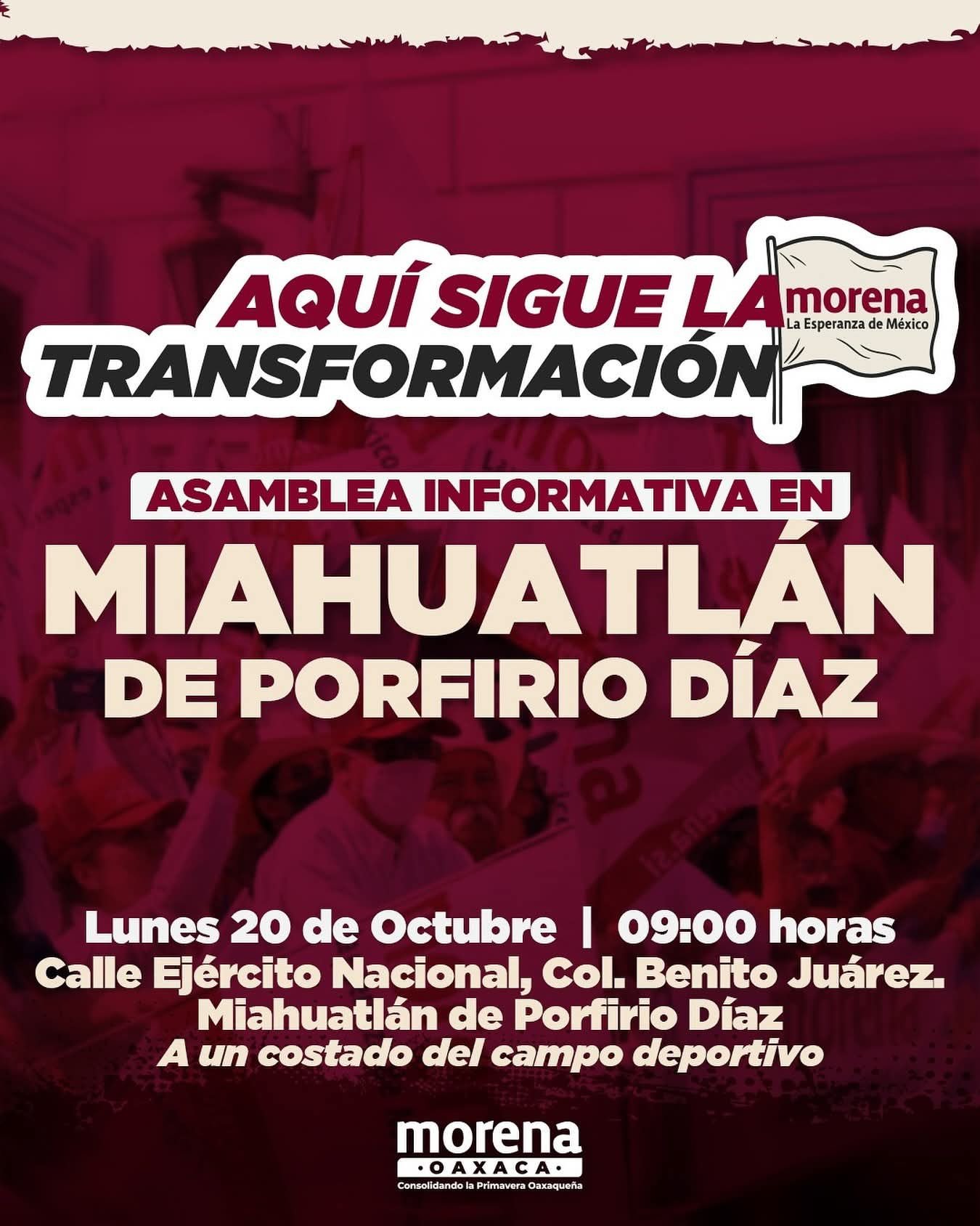 📣✨ ¡ASAMBLEA INFORMATIVA EN MIAHUATLÁN! ✨📣